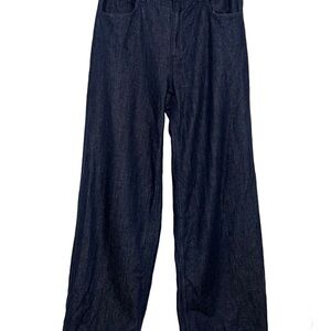NWT Theory Wide Leg Drape Jeans Indigo Blue Size 28